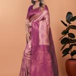 💜 Orchid Glow Banarasi Silk Saree