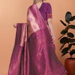 💜 Orchid Glow Banarasi Silk Saree