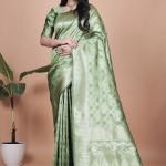 Graceful Light Green Banarasi Silk Saree