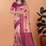💜✨ Rosewood Elegance Banarasi Silk Saree 🌸
