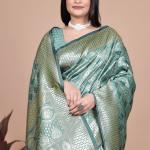 Sea Green Banarasi Silk Saree