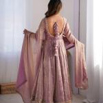 Dusty Lavender with a soft sheen Ethereal Anarkali Suit
