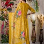 Mustard yellow Elegant Straight Kurti Pant Dupatta Set