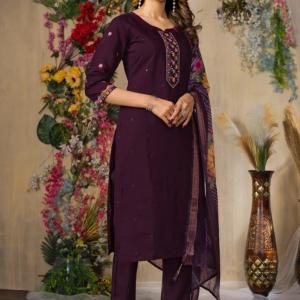 Elegant Straight Kurti Pant Dupatta Set