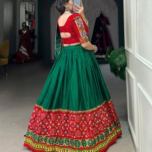 Printed With Foil Work lehenga choli