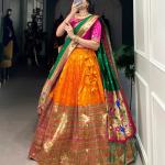 Jacquard Paithani Lehenga choli