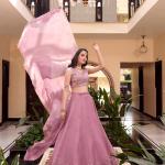 Pink Color Pearl Coding And Sequins Embroidery Work New Crush Lehenga Choli