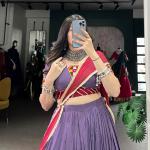 Embossed Design With Sequins Lace Boarder choli