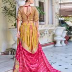 viscose position print With jecard choli