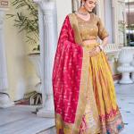 viscose position print With jecard choli