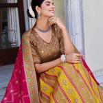 viscose position print With jecard choli