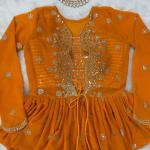 Mustard Yellow Floral Printed Lehenga Set