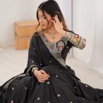 Black Mirror Embroidered Lehenga Set