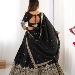 Black Mirror Embroidered Lehenga Set