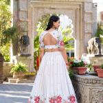 White Sequins and Thread Embroidery Work lehenga Choli
