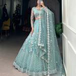 Sequins and Thread Embroidery Work lehenga Choli