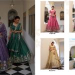 Lavender Color Sequins and Thread Embroidery Work Gold Crush Lehenga Choli