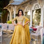 Golden mustard Lehenga Choli Set