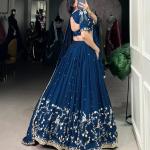 wine embroidery designer Lehenga Choli set