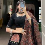 Printed Lehenga Choli Set with Dupatta