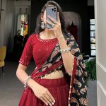 Printed Lehenga Choli Set with Dupatta