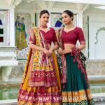 Tussar silk lehenga