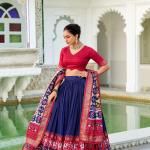 Tussar silk lehenga