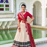 Tussar silk lehenga