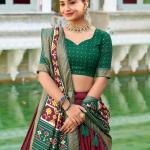 Tussar silk lehenga choli