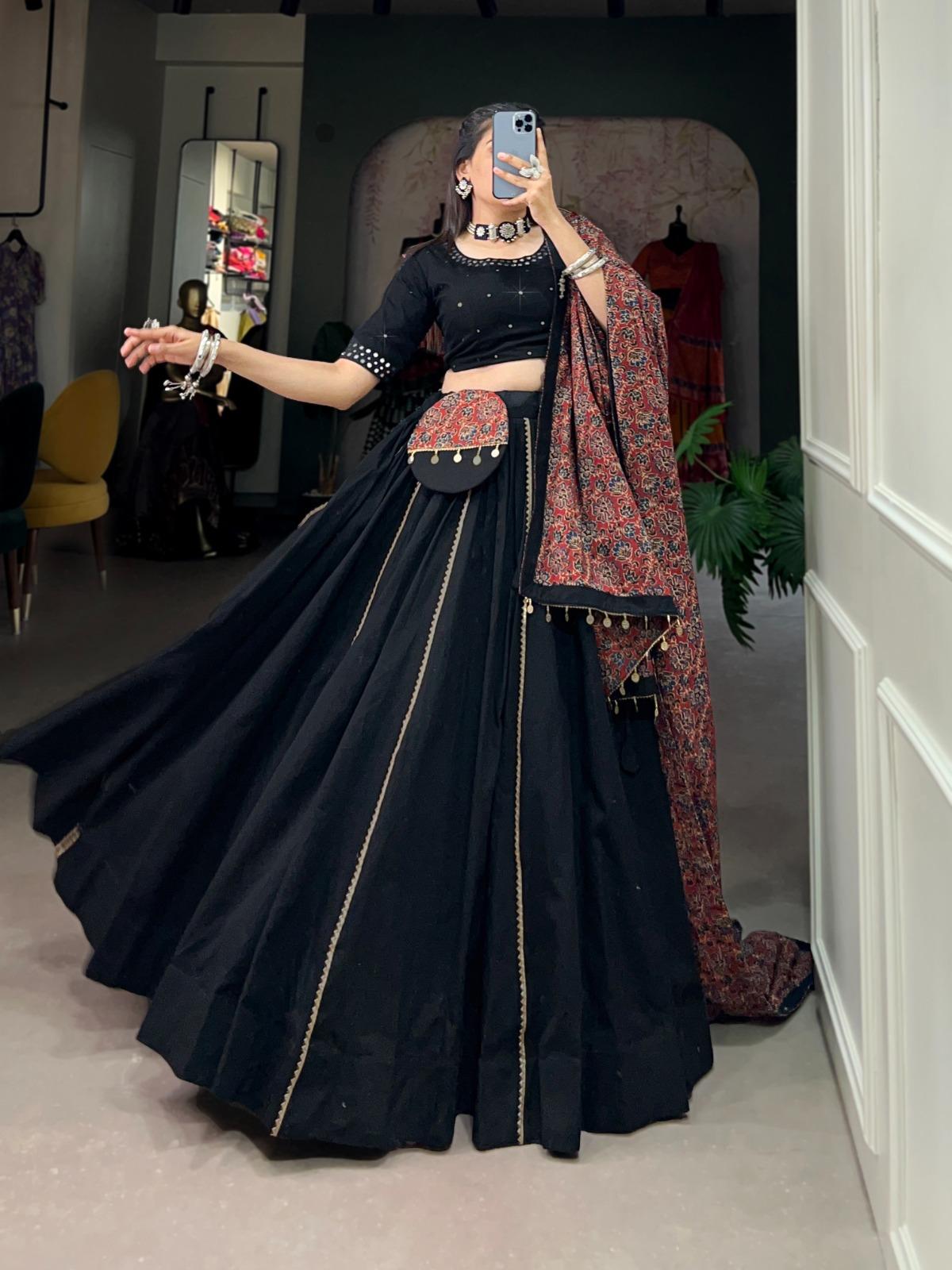 Printed Lehenga Choli Set with Dupatta